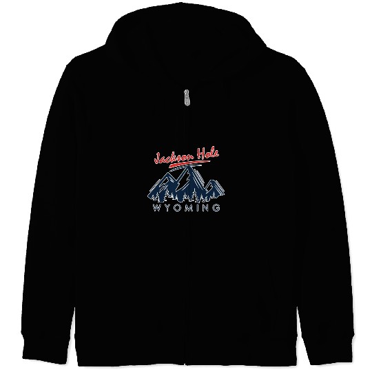 Jackson Hole Wyoming Zip Hoodies Vintage City Retro Tshi