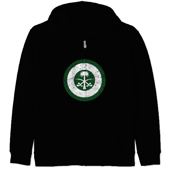 Saudi Arabia Air Force Flag Roundel Zip Hoodies