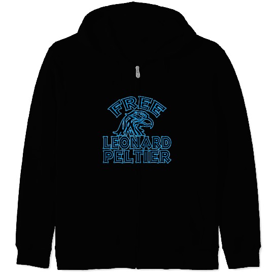 FREE LEONARD PELTIER eagle natives YStone Zip Hoodies
