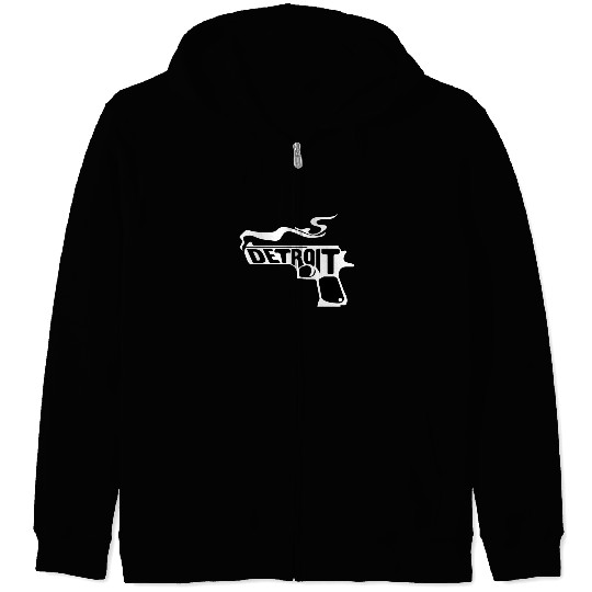 Detroit Smoking Gun Michigan American State Zip Hoodies