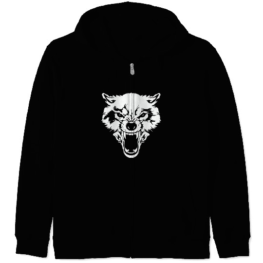 Wolf Bad Wolf Alpha Wolf Zip Hoodies