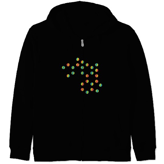LSD Chemistry Structure Colorful Zip Hoodies