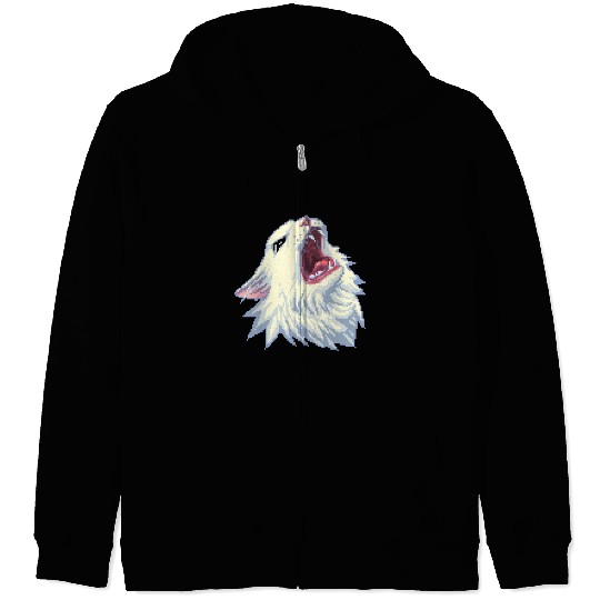 8 bit Screamin Thurston the Cat meme 2 Zip Hoodies