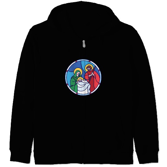 Josef Maria Jesus Jesus birth Bethlehem Christmas Zip Hoodies