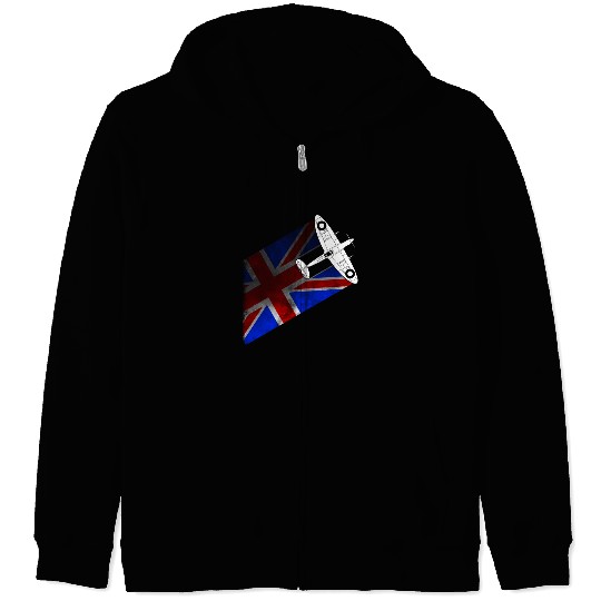 Spitfire UK Flag Mk.1 RAF British WWII Zip Hoodies