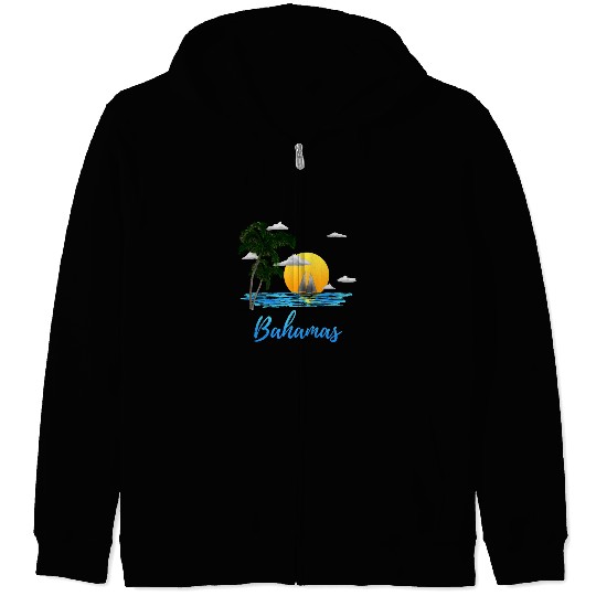 Bahamas Vacation Sailing Zip Hoodies