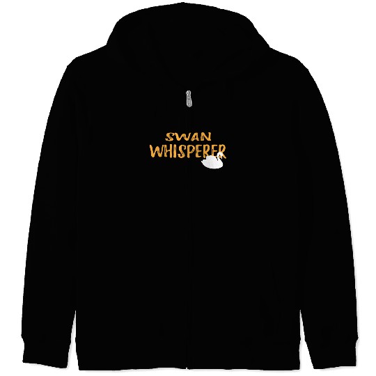 Swan Whisperer Graphic Zip Hoodies