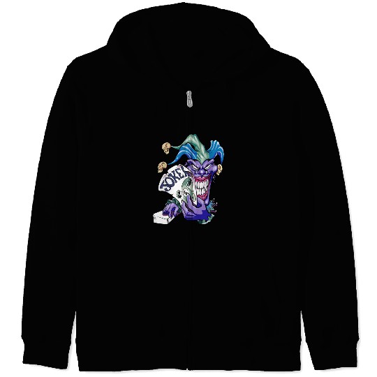Joker with cards Zip Hoodies