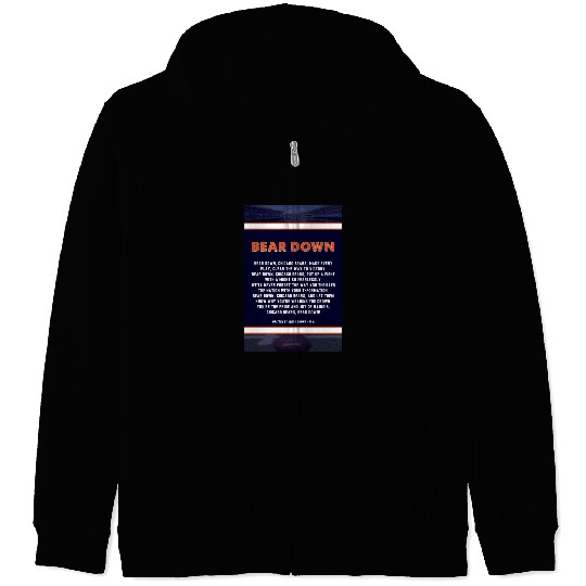 Bear Down Lyrics Poster Zip Hoodies