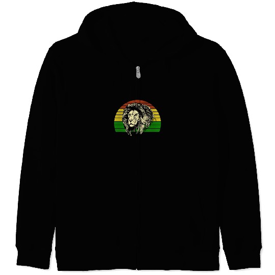 Rasta Lion Reggae Zip Hoodies