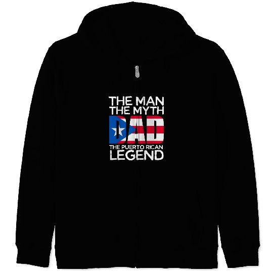 Puerto Rico Gifts For Dad Fathers Day Puerto Rican Zip Hoodies