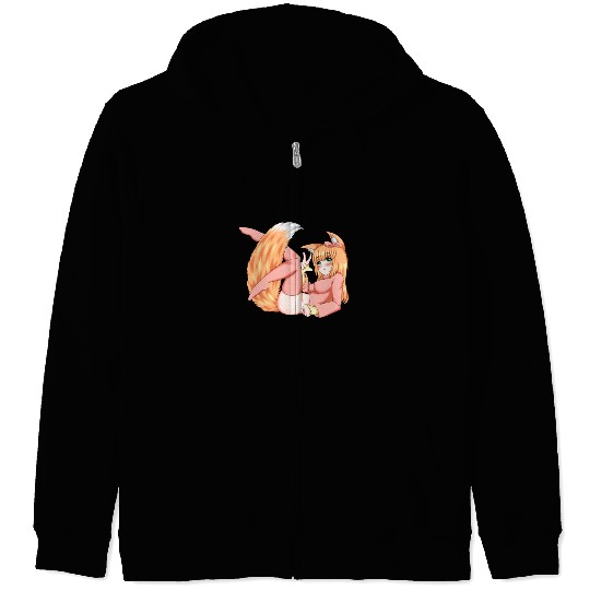 Foxy girl hen Manga Anime Waifu japanese sexy Zip Hoodies