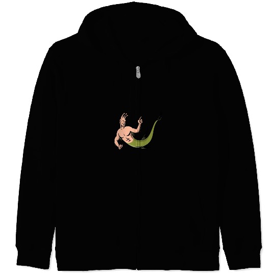 Sea Monkey Pointing Mascot Zip Hoodies