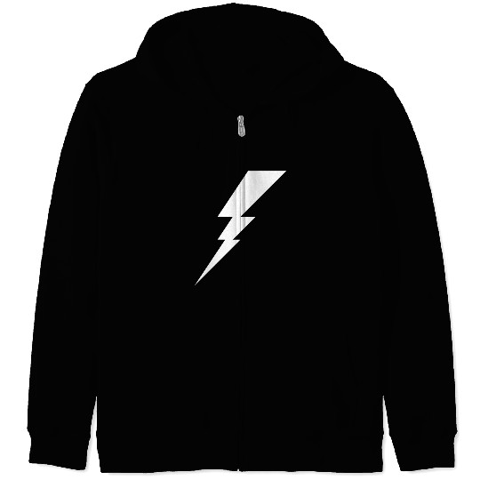 Lightning Bolt Geometric Vector Shape Zip Hoodies