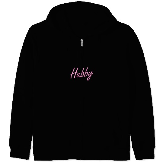 Hubby Neon - Pink Zip Hoodies