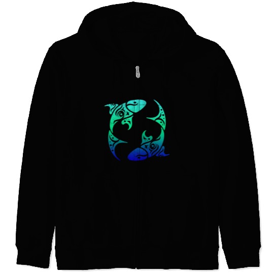 T Tattoo Pisces Horoscope Gift Idea Zip Hoodies