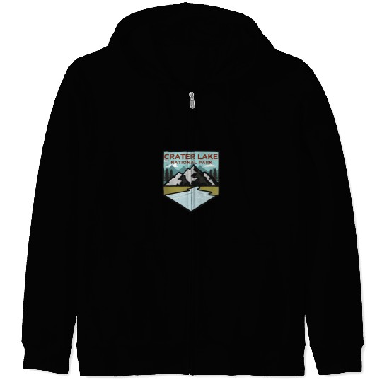 Retro Vintage Crater Lake National Park Gift Zip Hoodies