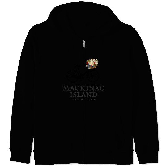 Mackinac Island Bike Michigan Zip Hoodies