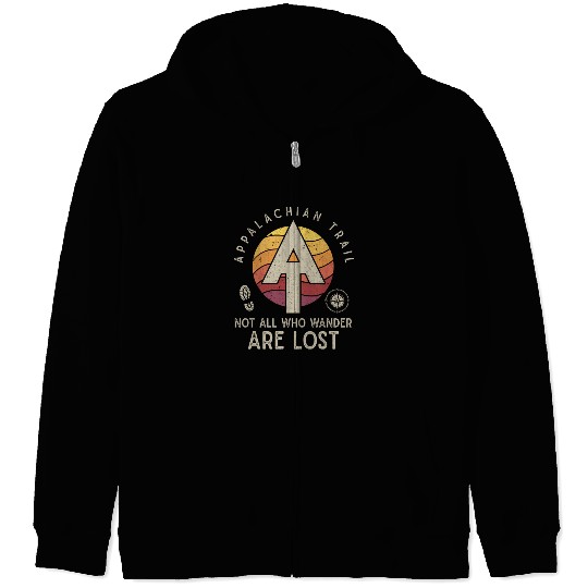 Appalachian Trail Logo Hiking Wander in the US Zip Hoodies