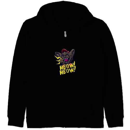 Animal Kitty Meow Zip Hoodies