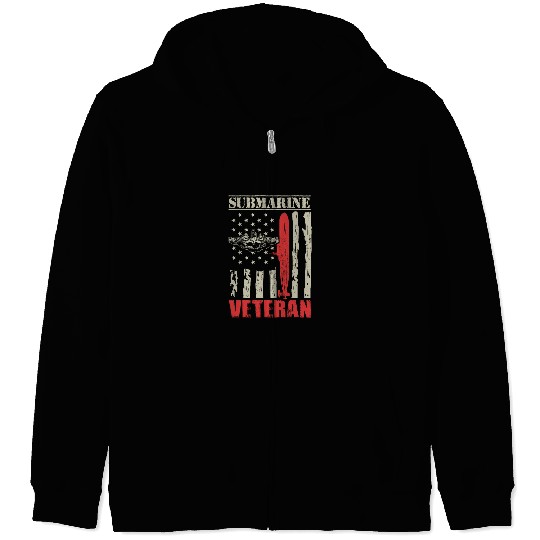 US Military Submarine Gift For A Veteran Zip Hoodies