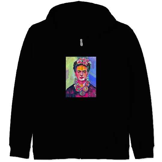 Frida Kahlo Zip Hoodies