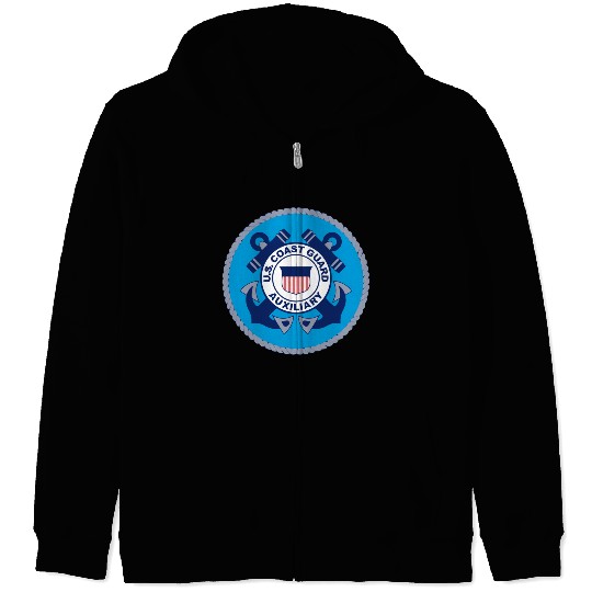 Us Coast Guard Auxiliary Homeland Security Patch Zip Hoodies