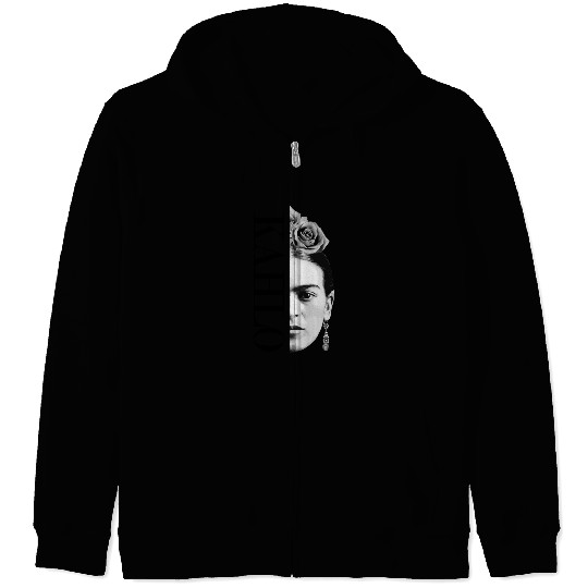 Frida Kahlo Split Portrait Gift Zip Hoodies