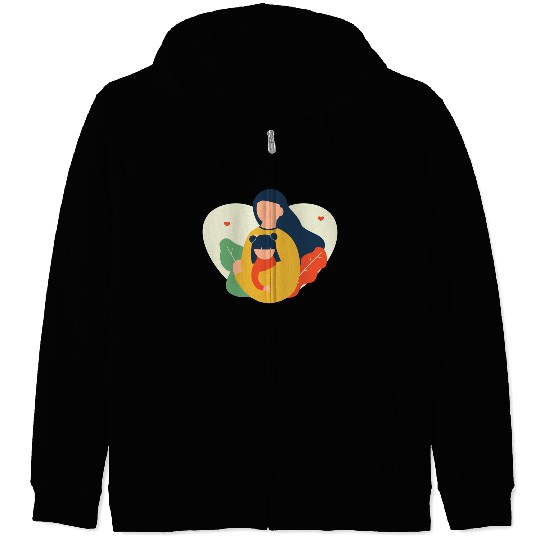 I Love You, Mama & Baby Zip Hoodies, Mommy and Me Zip Hoodies