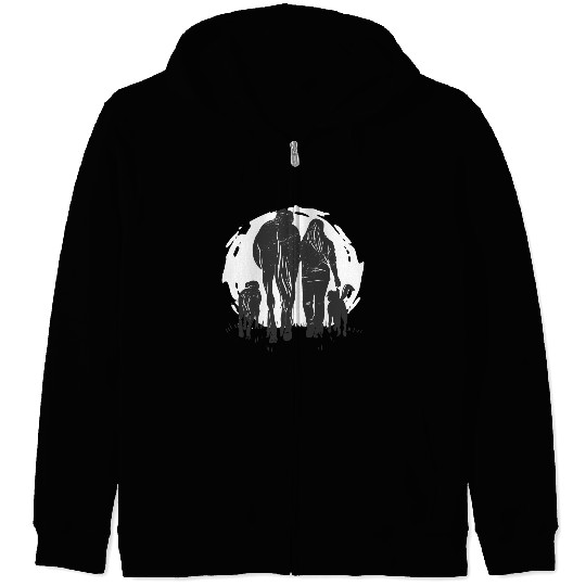 Woman with dogs and horse girl design Zip Hoodies