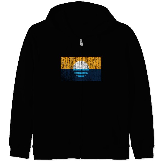 People'S Flag Of Milwaukee Vintage Style Distresse Zip Hoodies