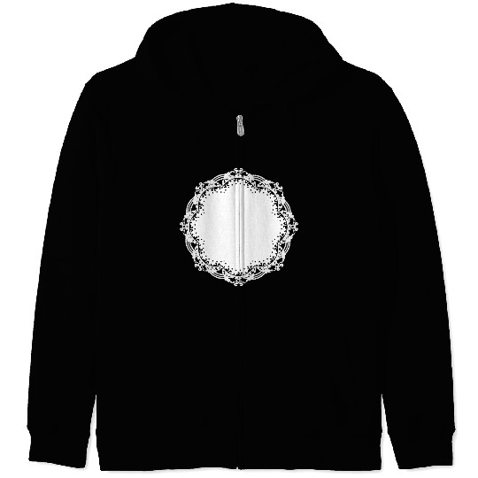 snow-white cake lace as a frame and decoration Zip Hoodies