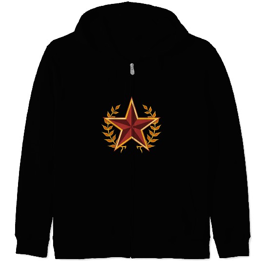 soviet star with laurels Zip Hoodies