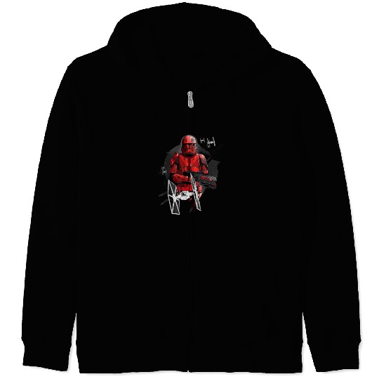 Star Wars The Rise of Skywalker Red Trooper Zip Hoodies
