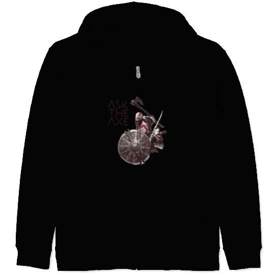 God Of War Ask The Axe Zip Hoodies