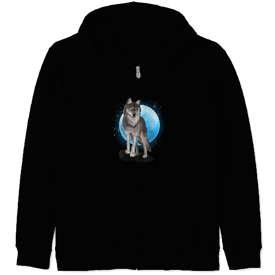 Wolf Zip Hoodies