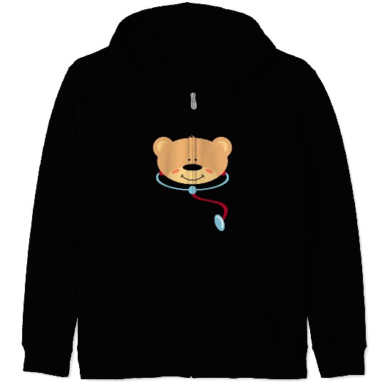 Teddybear Doctor Zip Hoodies