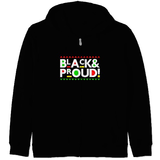 Black and Proud Zip Hoodies