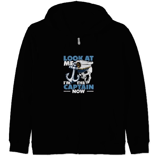 Captain Boat Lovers Fishermen Sailing Boating Zip Hoodies
