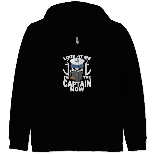 Captain Boat Lovers Fishermen Sailing Boating Zip Hoodies