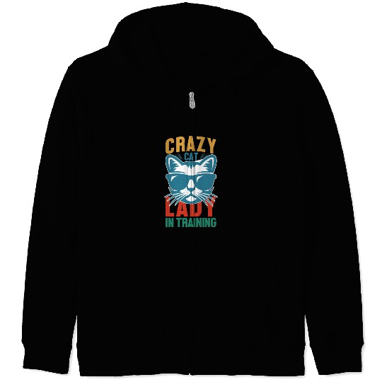 Crazy cat lady Zip Hoodies