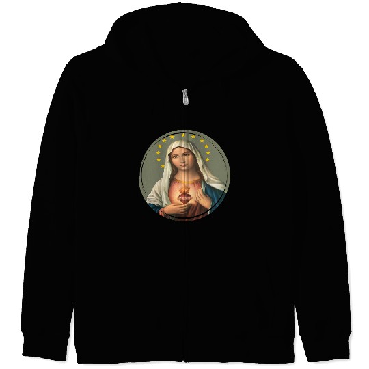 Virgin mary madonna maria ave maria catholic bibel Zip Hoodies