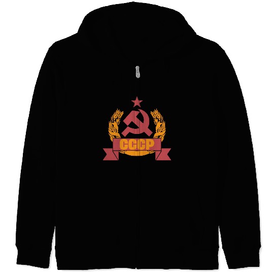 USSR coat of arms Soviet Union Russia gift Zip Hoodies