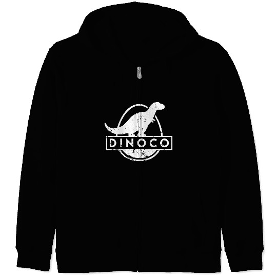 Dinoco White Distressed Zip Hoodies