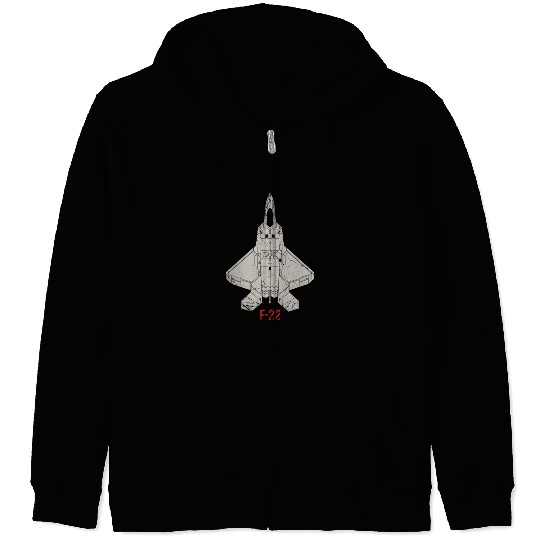 F 22 Raptor Zip Hoodies