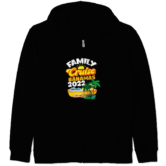Family Cruise Bahamas Men Women Boys Girls Sailing Zip Hoodies