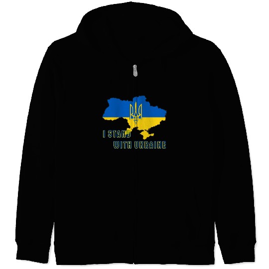 I Stand With Ukraine Zip Hoodies
