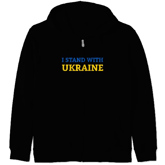 "I stand with Ukraine" Support & Solidarity Zip Hoodies