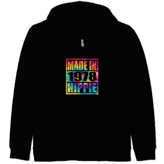 Hippie Birthday 1978 Zip Hoodies