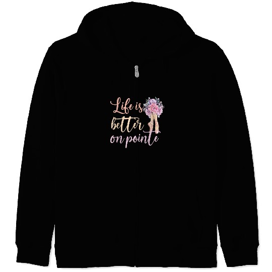 Ballet Dancing Ballerina Proud Ballet Dancer Zip Hoodies